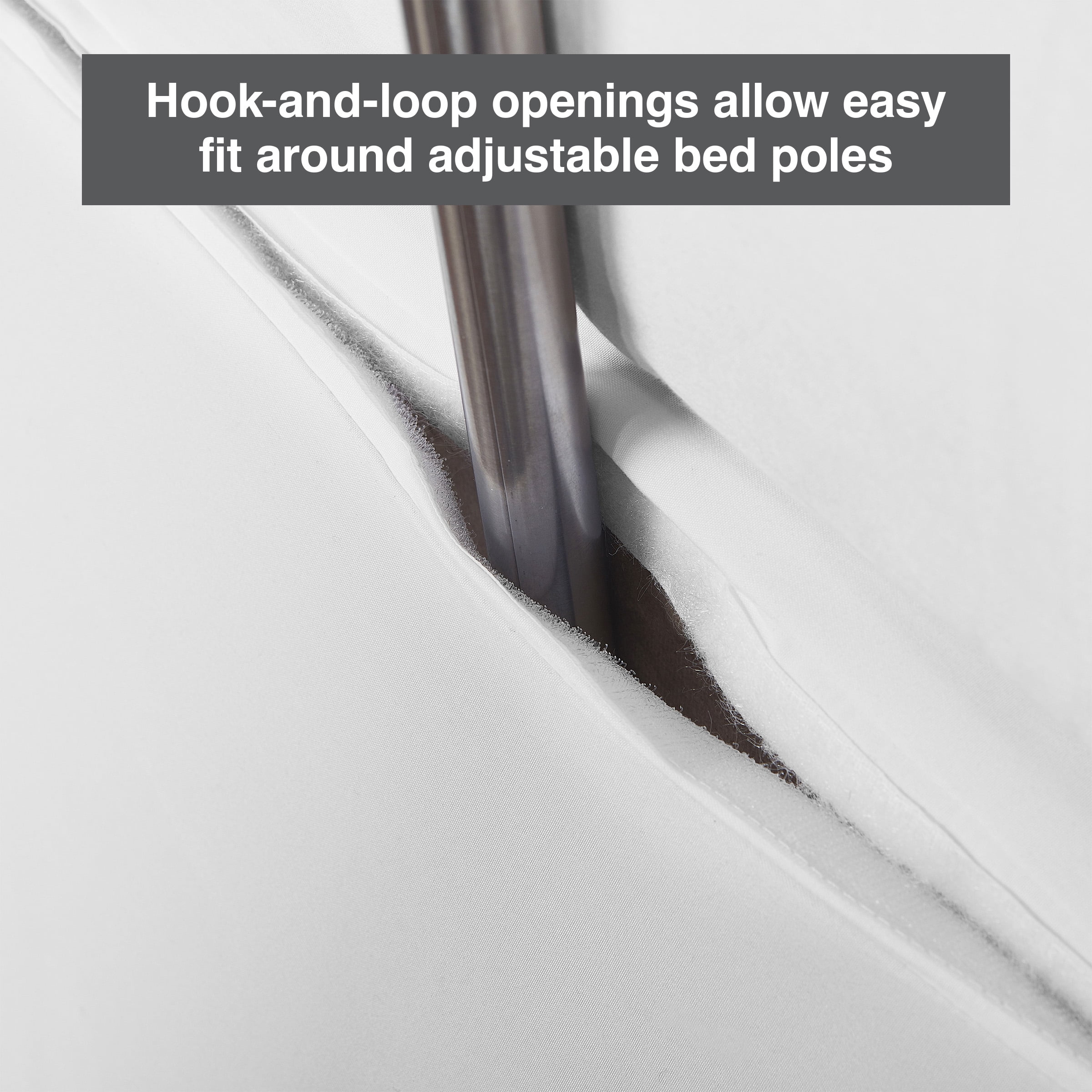 Bed Maker’s Never Lift Your Mattress Bed Skirt for Adjustable Beds, Split Corners, 15 Inch Drop Length, King, Dark Grey