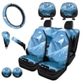 thumbnail image 2 of Uorisanigo Mountains Bears Car Front and Rear Cushion Covers Steering Wheel Cover for Cars Water Coaster Gear Lever Cover+Hand Brake Cover Pillowcase Universal Fit Women Men 11 PCS, 2 of 7
