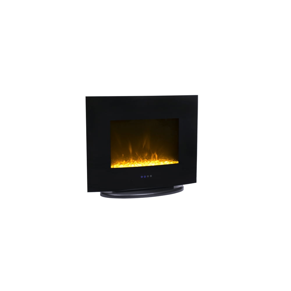 Decor Flame 26inch Wallmount Fireplace with Stand black - Walmart.com
