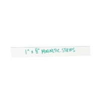 Partners Brand White Warehouse Labels, LH174, Magnetic Strips 1" x 8", Case of 25