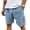494#Blue, variant on Mens Corduroy Shorts Casual Loose Fit 7 Inch Elastic Waist Beach Shorts Blue S