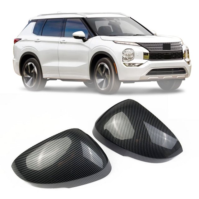 For 2022 Decoration Car Rearview Side Mirror Cover Trim Frame Carbon Fiber