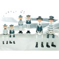 thumbnail image 4 of Miniaturas Estatuas de toda la familia Diseño de estilo marino Estatuilla de madera Artes decorativas Hogar Oficina Coche Adorno Regalo para amigos Novia 4 piezas Sentado, 4 of 5