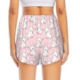 thumbnail image 2 of Lsque Cute Rabbit Printed Women's Running Shorts with Liner Pockets,Elastic Quick Dry Workout Athletic Gym Yoga Shorts,Womens High Waist Shorts-, 2 of 9