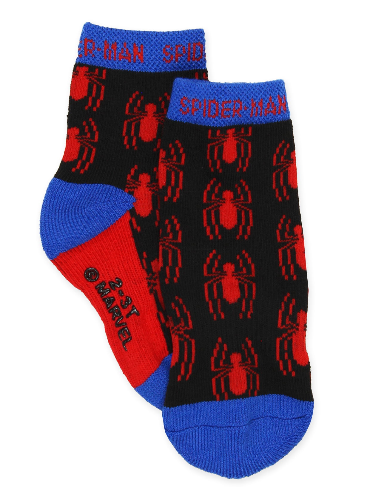 Marvel Spiderman 3 Pack Of kids Socks Shoe Size 8-11