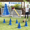 thumbnail image 3 of Dog Agility Hurdle Cone Set, Adjustable Obstacle Course Equipment with 6 Cones & 6 Poles, Carry Bag, Blue, 3 of 7