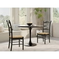 thumbnail image 2 of Alden Wood Top 40" Round Dining Table - Fog Gray Top - Black Base, 2 of 2