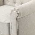 thumbnail image 3 of Modern Swivel Barral Armchair Set of 2 Upholstered Sofa Chair Home Living Room Oatmeal, 3 of 10