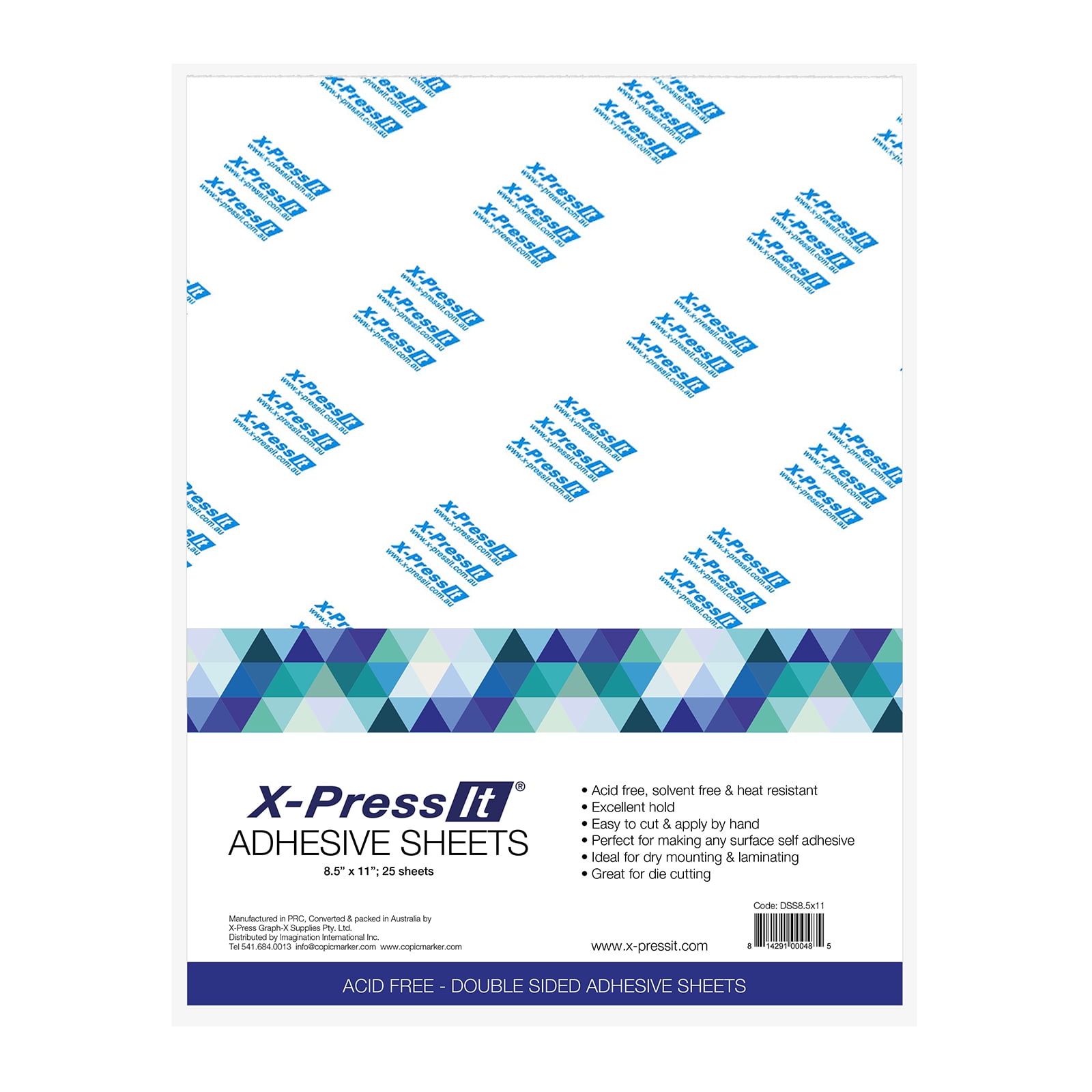 X-Press It Double Sided Adhesive Sheet, High Tack, 8.5' x 11'