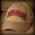 thumbnail image 2 of 7.62 Design USMC Arched Vintage Trucker Hat Stone, 2 of 5