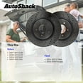 thumbnail image 3 of AutoShack Front Brake Rotors for Ford, Escape 2013-2019 C-Max 2013-2017, FWD AWD L4 1.5L 1.6L 2.0L 2.5L - E-Coated Drilled & Slotted - Black Finish - NightGuard - 11.81" (300 mm), 5-Lug, 3 of 5