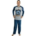 thumbnail image 5 of Harry Potter Mens' 2-Piece Hogwarts Plaid Raglan Long-Sleeve Pajama Pant Set - Gryffindor Slytherin Hufflepuff Ravenclaw, 5 of 5