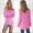 Hot Pink plus size sweater a1, variant on Women Plus Size Fall Winter Long Sleeve Knitted Pullover Tops Solid Basic Casual Sweater Warm Cozy V Neck Loose Fit Blouses, Hot Pink 2XL