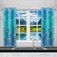 thumbnail image 2 of MKHERT Nautical Waves Window Curtain Kitchen Curtain 26x39 inch,Two Piece, 2 of 2