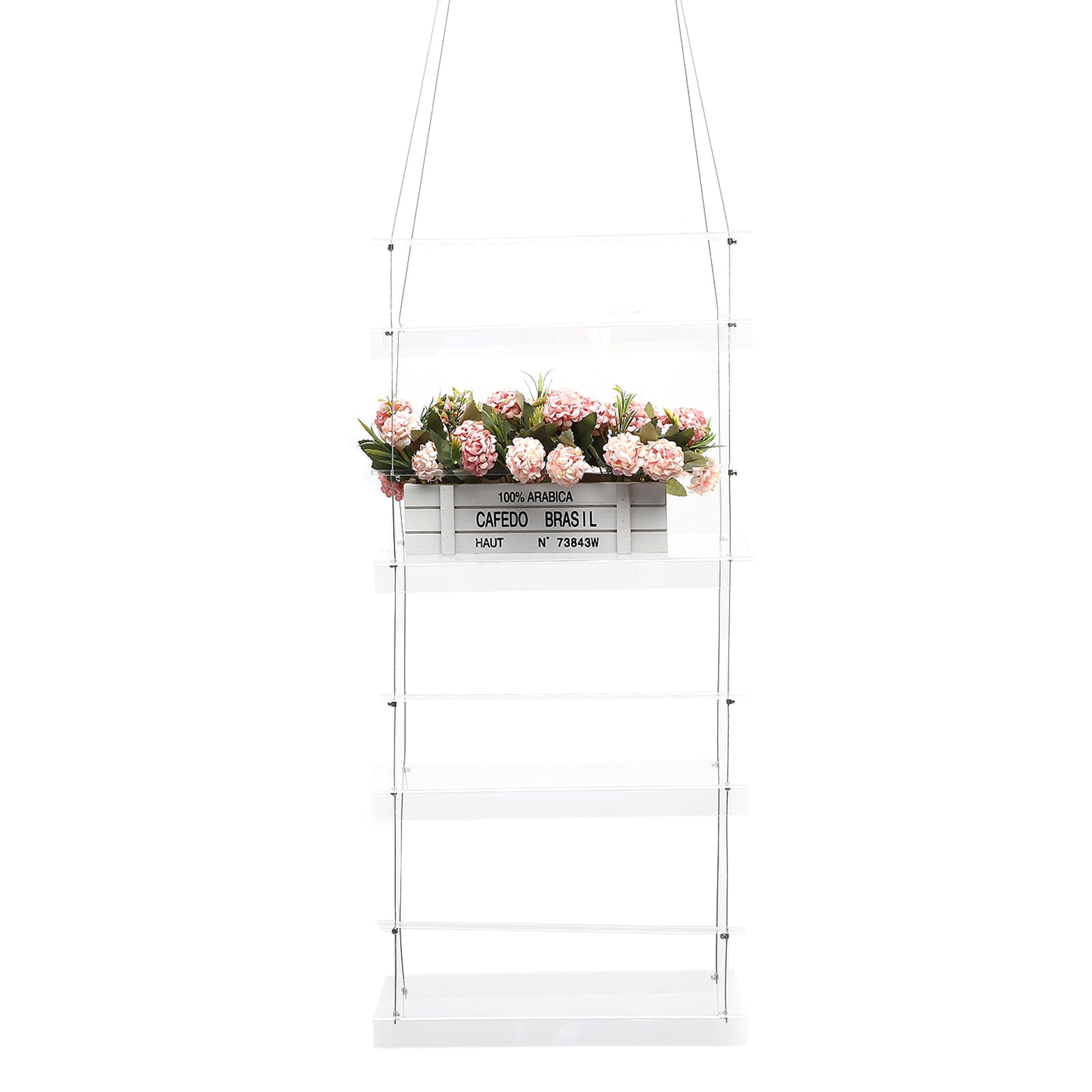 Doolland Hanging Plant Shelf, Clear Hanging Acrylic Shelves for Windows