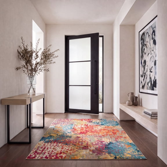 Safavieh Madison Colleen Abstract Area Rug, Ivory/Multi, 5'3" x 7'6"