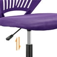 thumbnail image 3 of Yaheetech Adjustable Armless Desk Chair with Wheels, Set of 2, Purple, 3 of 9