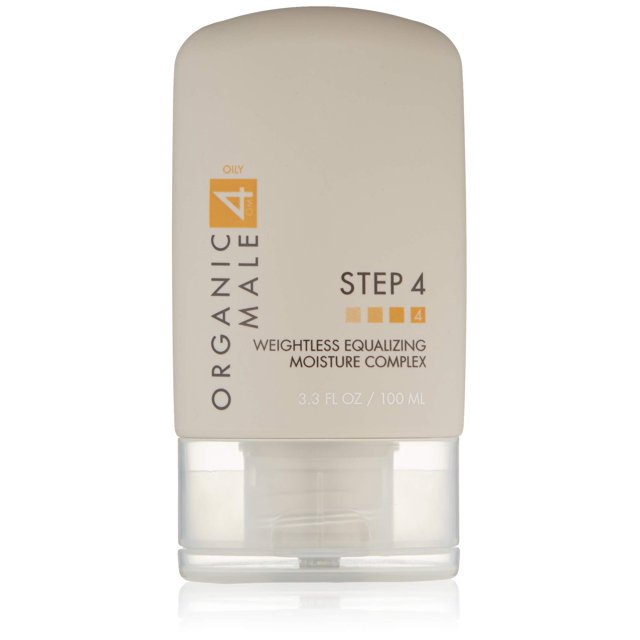 Organic Male OM4 Oily Paso 4: Humectante complejo ecualizador de humedad sin peso para pieles grasas para ayudar a reducir el brillo y los brotes en los hombres
