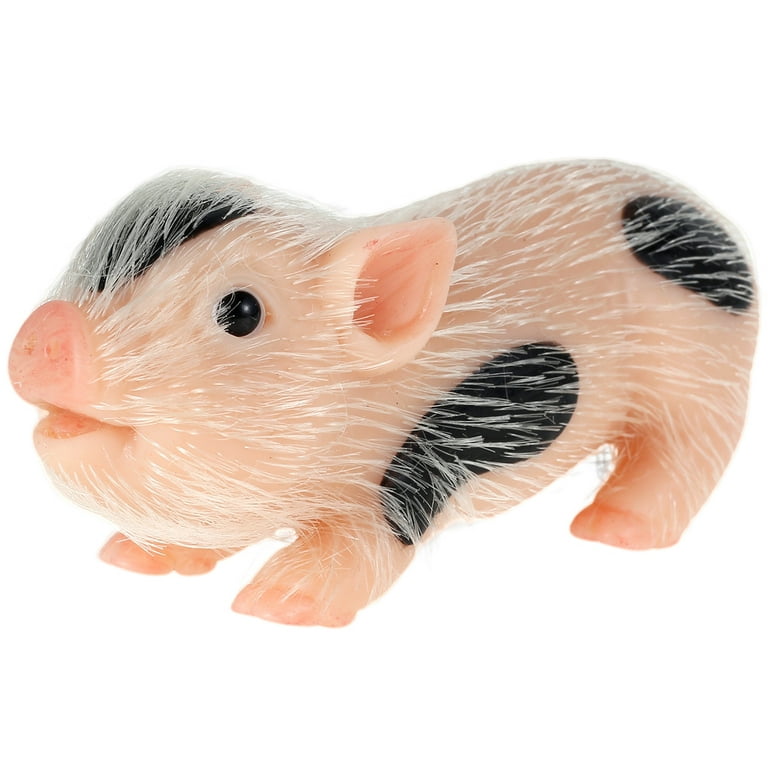 Soft Silicone Pig Doll Toy Simulation Mini Baby Pig Full Silicone Body  Presents Pig Doll for Kids and Children