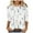 White, variant on Womens Blouses Long Sleeve Women 3/4 Sleeves Casual Shirts Pullover Loose Tunic Tops Print Blouse
