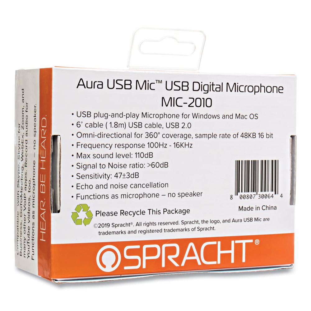 Spracht MIC2010 MIC2010 Digital USB Microphone - Black