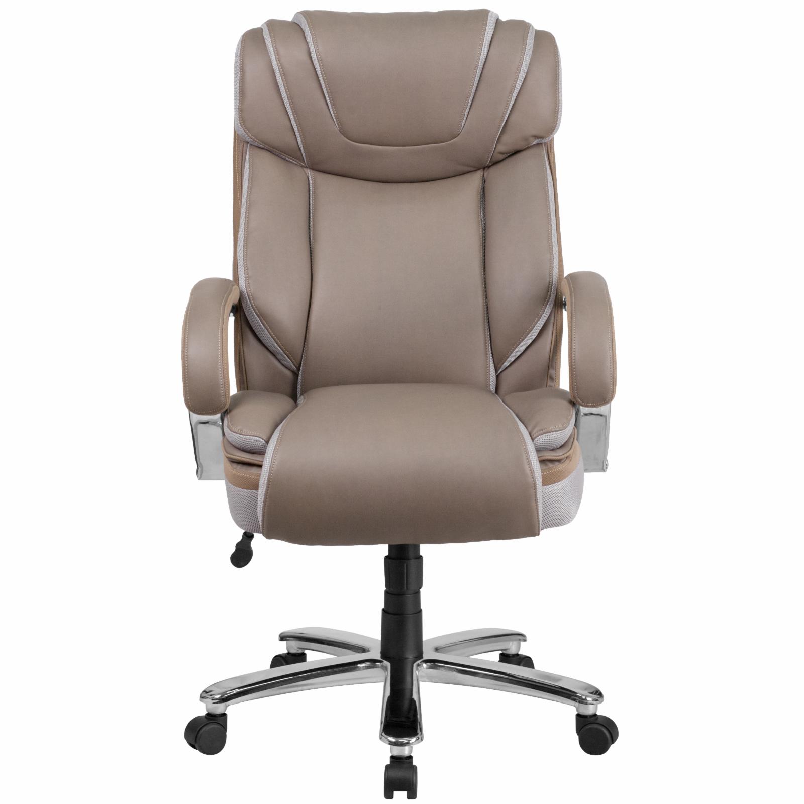 Flash Furniture Hercules Series Big And Tall 500 Lb Rated Brown Leathersoft Executive Swivel