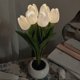 thumbnail image 3 of Luces Nocturnas Lámpara de mesa de lectura segura con luz de escritorio de cabecera de tulipán LED para regalo de San Valentín de boda, 3 of 8