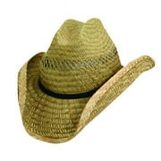 Dorfman Pacific TMMS58OS Mens Western Shape Summer Straw Hat Assortment - Pack Of 12