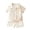 Beige, variant on Boy's Summer Beach Outfits Textured Button Down Shirt and Short Sets Blue Toddler Clothes Vacation Outfits 4T