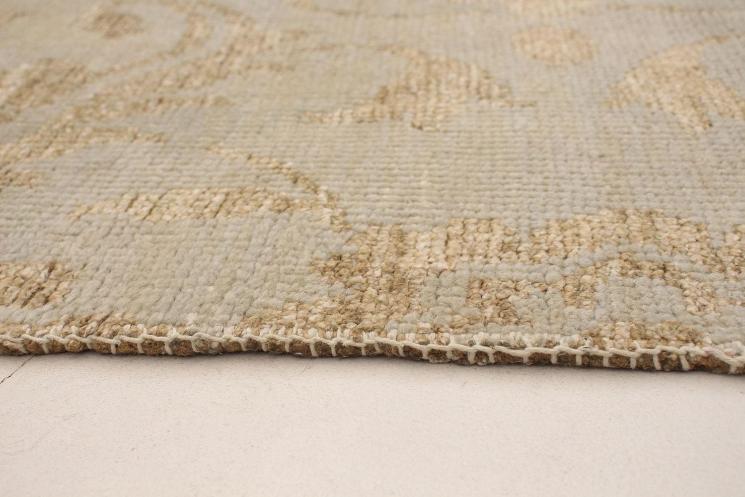 ECARPETGALLERY 4'10" x 7'10" Transitional La Seda Hand-knotted Area Rug for Living Room, Dining Room and Bedroom in Grn