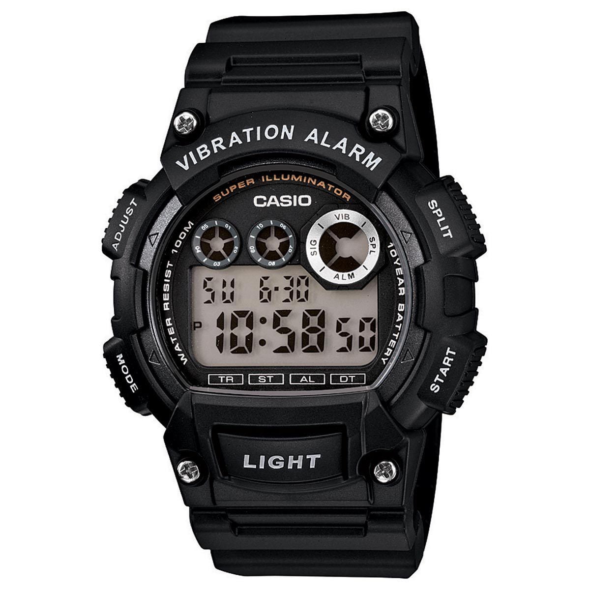 casio men's vibration alarm watch