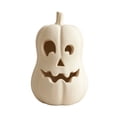 thumbnail image 2 of Halloween Decor Handmade Terracotta Pumpkin Jack O' Lantern Vintage Autumn Farmhouse Table Decorations for Home Indoor Outdoor Porch Mantel(with Light), 2 of 6