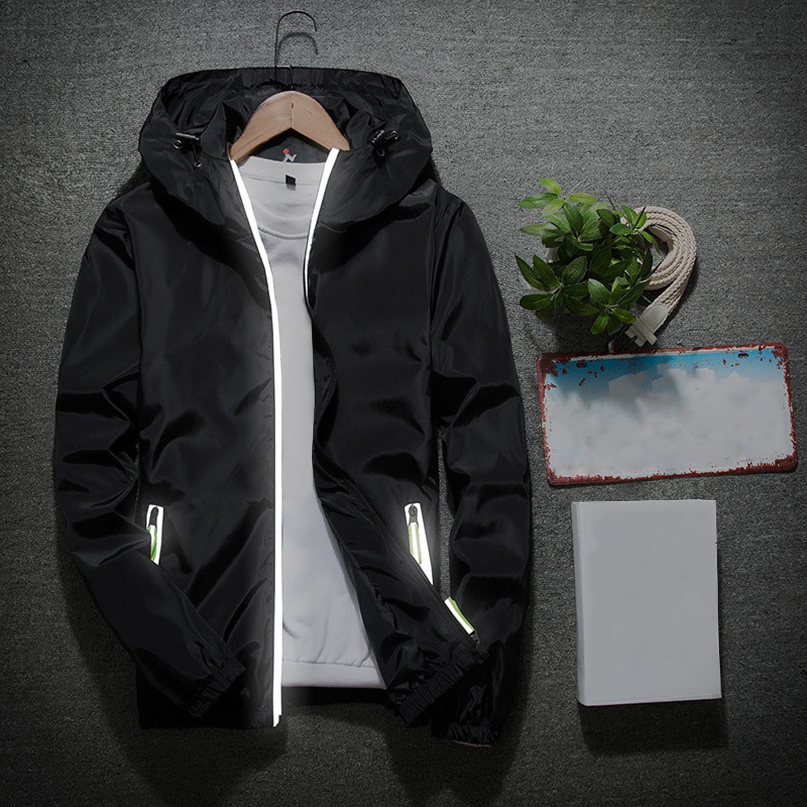 YanHoo Fall Deals Outdoor Winter Ski Jacket Windbreaker Zip Up Oversized Hooded Rain Coat for Traveling Hiking - Walmart.com