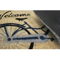 thumbnail image 4 of Kashi Home Printed Coir Fiber 18x28 Non-Slip Doormat, Durable Outdoor / Indoor Rug, Entryway, Front Door, Porch, Patio, Welcome Mat, Hello Spring Theme, Floral Americana Design Decor (Welcome Bicycle), 4 of 6