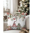 thumbnail image 3 of Christmas Decorative Throw Pillow Covers 18x18 Inch Set of 2 Gnome Pillow Cases for Couch, Christmas Balls Poinsettia Red Berry Cushion Case for Living Room Bedroom Bed Car Chair, 3 of 8
