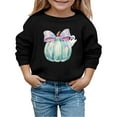 thumbnail image 4 of Tfken Teen Girls Sweatshirt Halloween Crew Neck Long Sleeve Pullover Sweater Cartoon Print Classic-Fit Tops Black Size 13-14 Years, 4 of 4