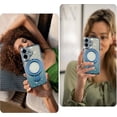 thumbnail image 4 of Funda magnética con purpurina para iPhone 17 [compatible con MagSafe], con brillantes diamantes de imitación y soporte, de lujo, a prueba de golpes y con protección para cámara, 4 of 6