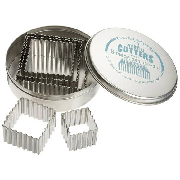 Ateco Square Pastry Cutter Set - Stainless steel - Fluted