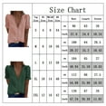 thumbnail image 2 of Askfv Womens V Neck Tops Solid Color Lace Casual Jacquard Pom Pom Shirt Blouse, 2 of 4