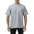 thumbnail image 2 of 6 Pack Pro Club Men's Heavyweight Short Sleeve Tee T-Shirt - Heather Gray - X-Large, 2 of 4