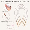 thumbnail image 4 of Juego de agujas de tejer Yarniss Bamboo Circular con funda de 3,5-10 mm, 4 of 7