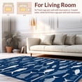 thumbnail image 2 of ODIKA 4'x6' Machine Washable Non-Slip Area Rug, Vibrant Rustic Multicolored Nautical FishTheme Blue High Traffic Rug, Blue, 6066, 2 of 7