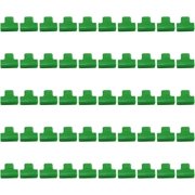 50pcs/lot Greenhouse Pipe Clamps Film Row Cover Netting Tunnel Hoop Clips Frame Shading Net Rod Clip Greenhouse Film Clamps for Season Plant Extension Support Green-S S