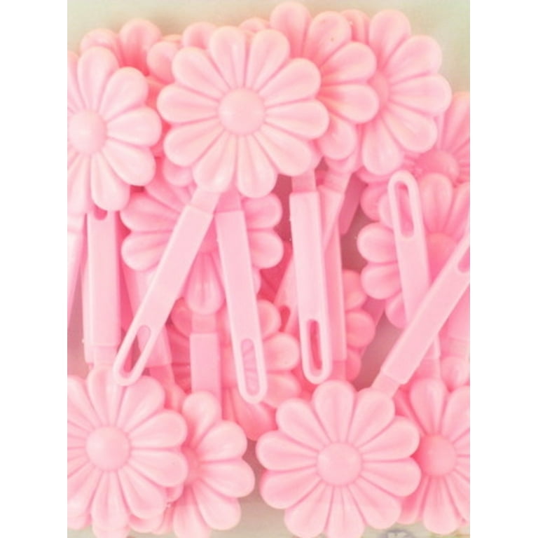 Plastic flower barrettes deals