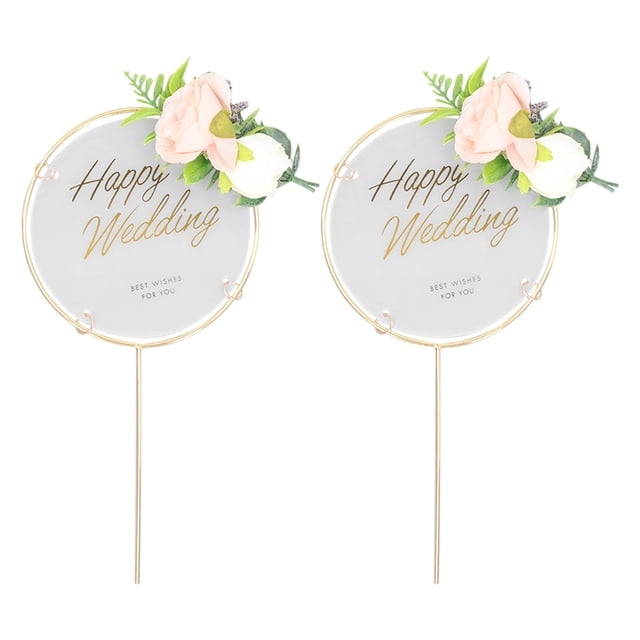 Adornos Para Tartas De Boda, Inserciones Para Tartas Resistentes E Inofensivos Para Magdalenas Para Decoración De Paredes