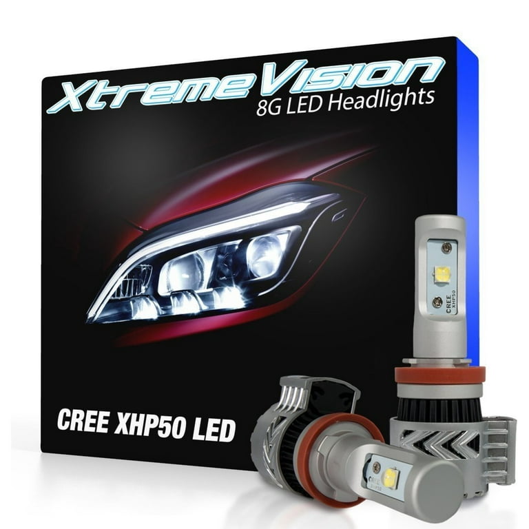 Weg huis Clan Wanten XtremeVision 8G 72W 12,000LM - H11 LED Headlight Conversion Kit - 6500K XHP50  CREE LED - 2016 Model - Walmart.com