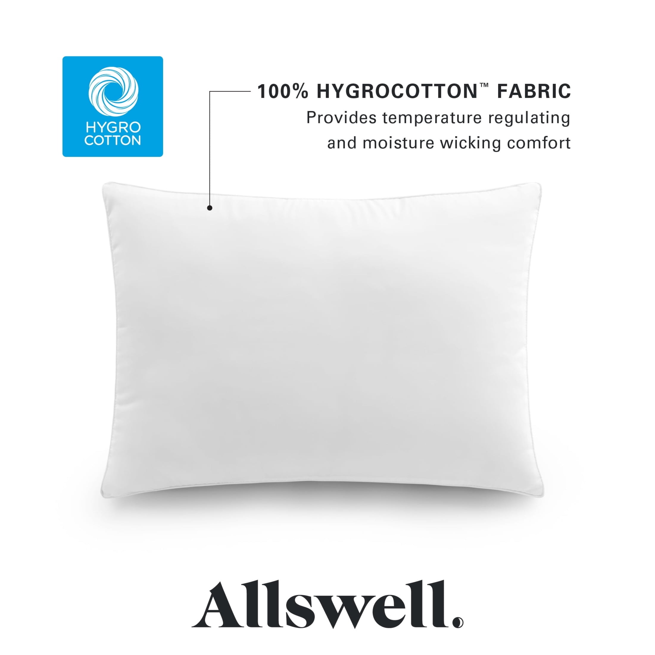 (4 pack) Allswell Side Sleeper Bed Pillow with HYGROCOTTON® Temperature Regulating Cover, King