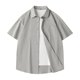 thumbnail image 1 of pstuiky camisetas de hombre, Camisa de manga corta con cuello vuelto y botones y bolsillos de color liso a la moda para hombre camisetas de hombre m, 1 of 2