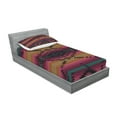 thumbnail image 2 of Ambesonne Ethnic Fitted Sheet & Pillow Sham Set, Colorful Stripes Triangles, Twin, Multicolor, 2 of 2