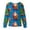 Blue&25#0806v, variant on Garbnen S-5XL Christmas Nurse Jackets for Women Scrub Santa Claus Print Nursing Uniforms for Women Scrubs Warm Up Snap Front Funny Merry and Bright Xmas Women's Work Shirts with Pockets